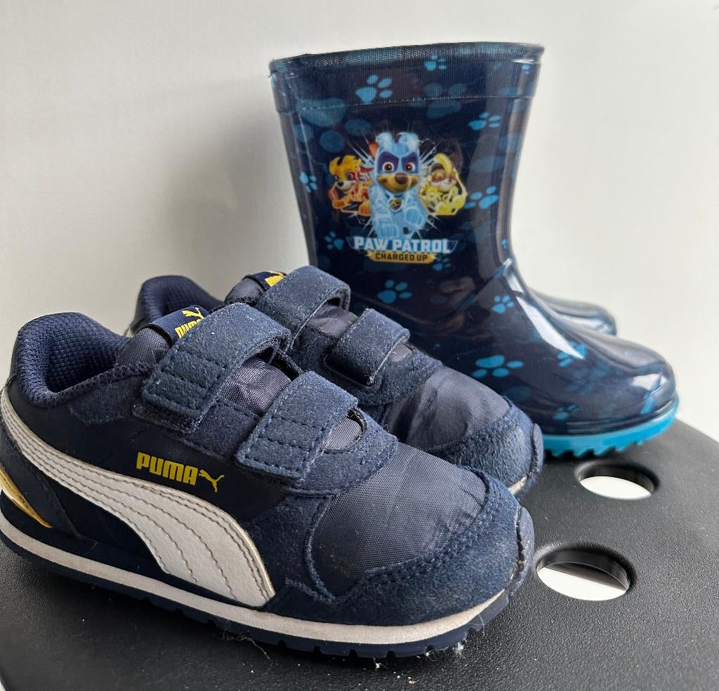 Stoere Paw Patrol Regenlaarzen & PUMA sneakers maat 25!, Verzenden, Puma, Schoenen, Zo goed als nieuw