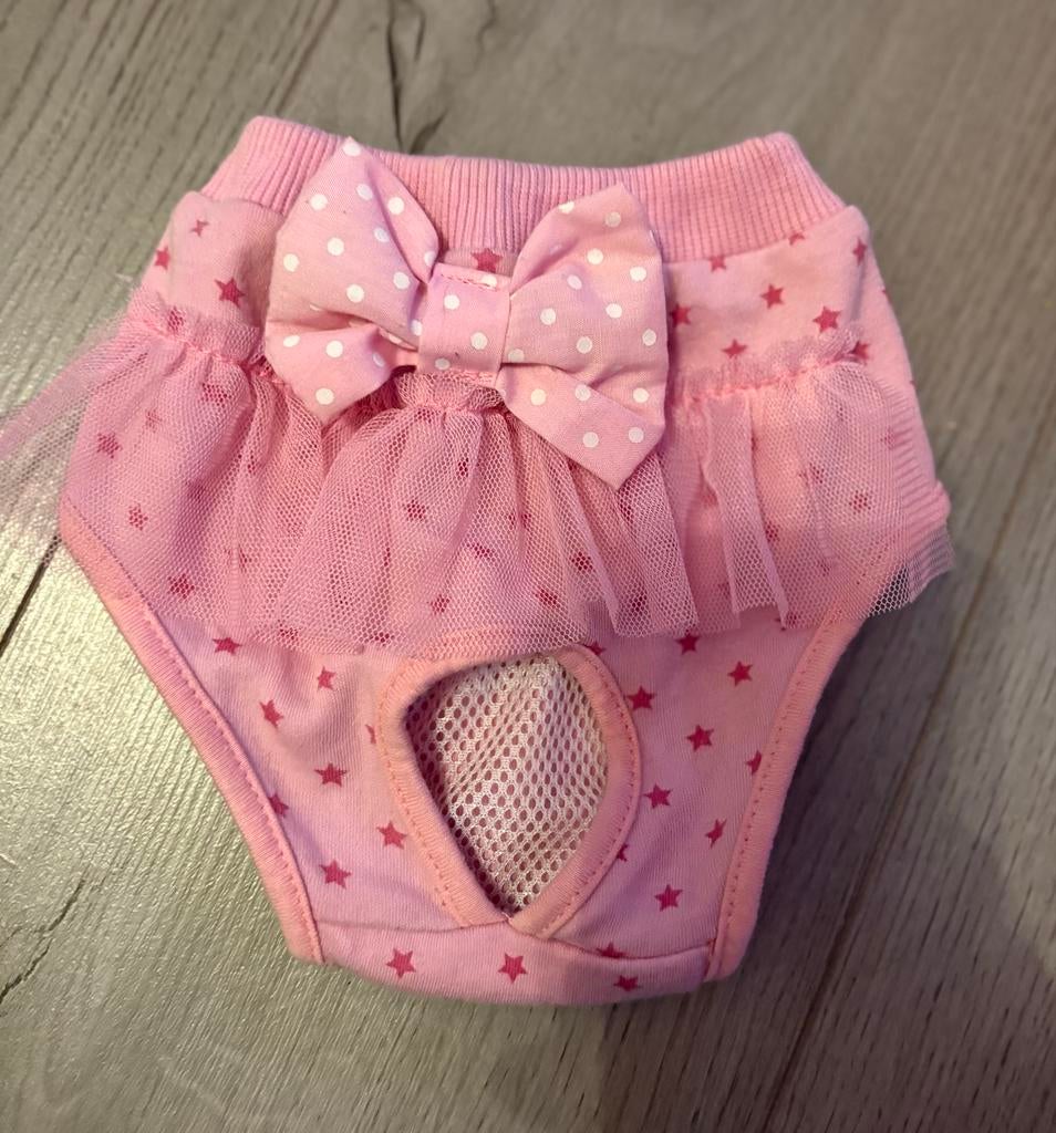 Dogpants, romantisch hondenbroekje, rose met strik, Ophalen of Verzenden, Zo goed als nieuw