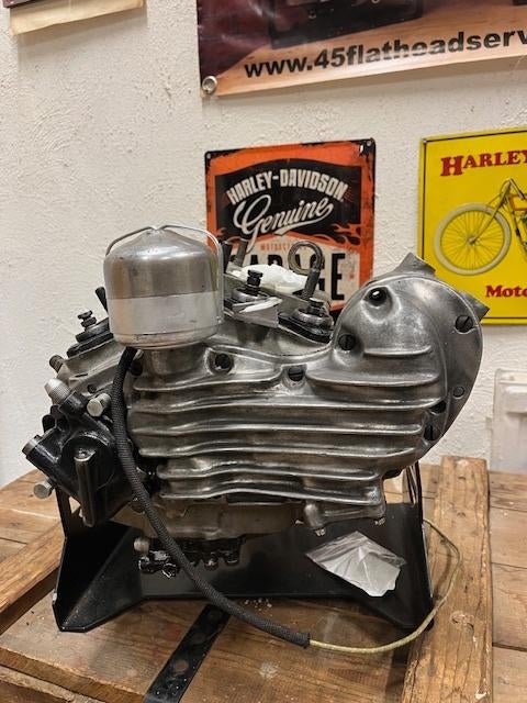 Harley Davidson WL WLA onderblok, Motoren, Ophalen, Gereviseerd
