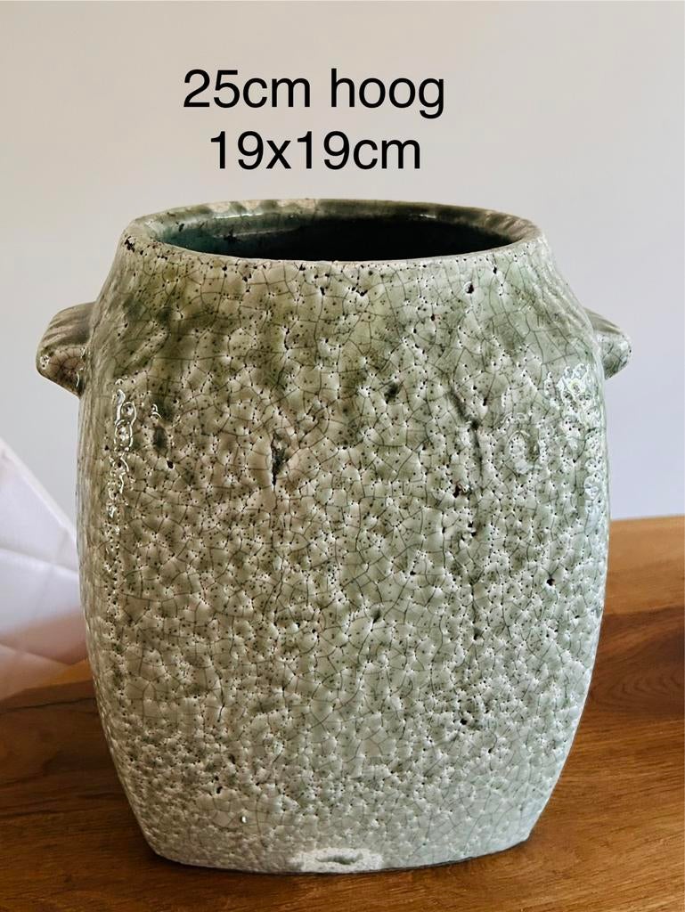 Grote Brynxz pot groen - Oud-Beijerland, Ophalen, Vierkant, Binnen, Zo goed als nieuw