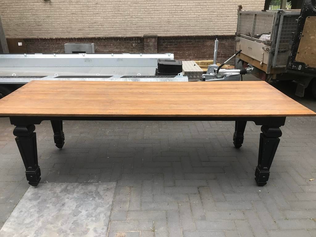 Mooie grote tafel 260x100 cm, Huis en Inrichting, Tafels | Eettafels, Gebruikt, 100 tot 150 cm, Eikenhout, 200 cm of meer
