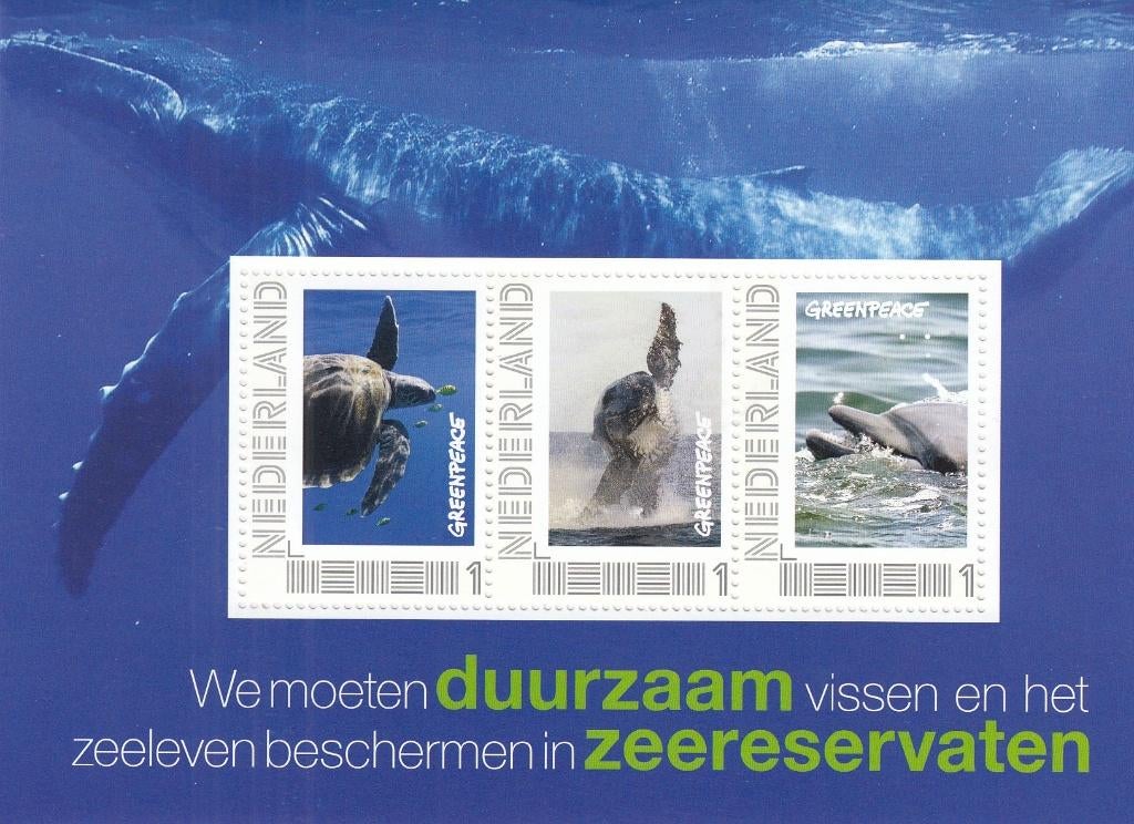 Nederland- 2012-Persoonlijke-Blok Greenpeace-Zeereservaten-P, Verzenden, Na 1940, Postfris