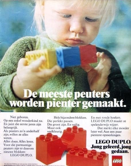 6 oude advertenties reclames Lego 70-81 Duplo Technic trein, Ophalen of Verzenden, Gebruikt, Overige typen
