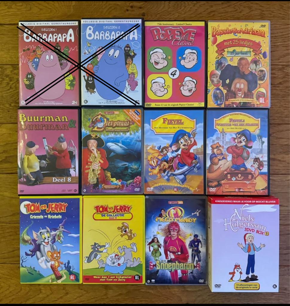 Kinder DVD Collectie -Tom & Jerry, etc., Gebruikt, Alle leeftijden, Ophalen of Verzenden, Film