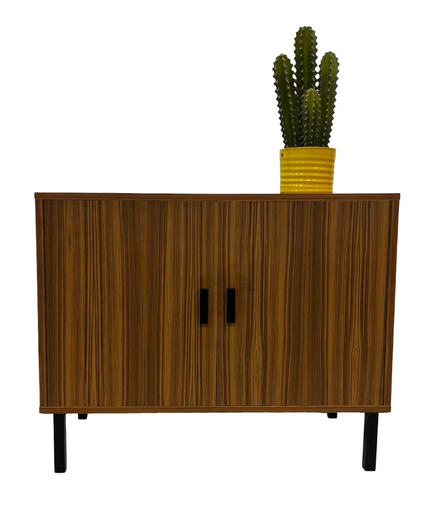 Vintage Kastje Compact Plak Fineer Jaren 70 design, Met plank(en), Gebruikt, Vintage, 50 tot 100 cm