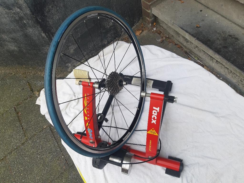 Tacx Cycoleforce one roller, rood, incl velg, wiel Shimano, Ophalen, Gebruikt, Overige typen