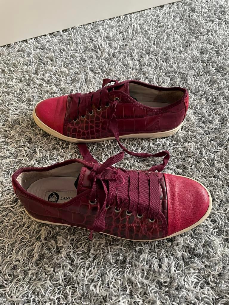 Lanvin sneakers met croco print maat 41, ., Ophalen of Verzenden, ., Rood