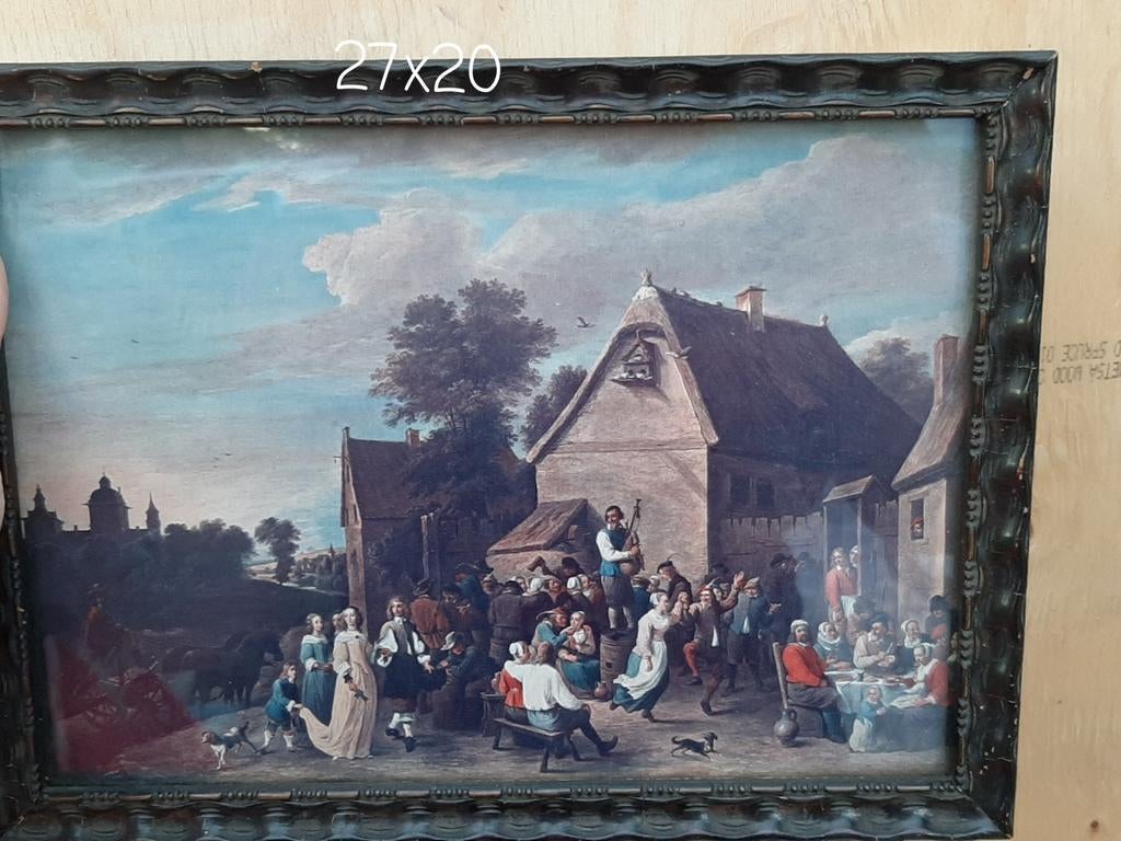 Vlamische Kirmes Brussel, Antiek en Kunst, Kunst | Schilderijen | Klassiek, Ophalen of Verzenden