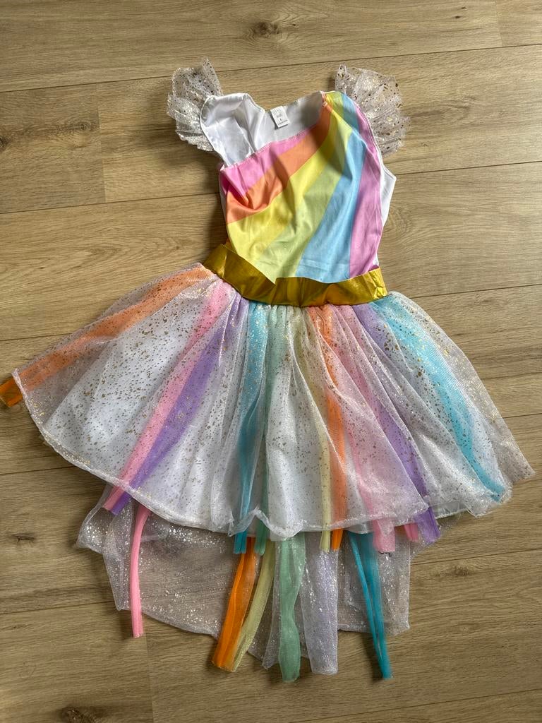 K3 Regenboog Jurk - Maat 6-8 jaar, Ophalen of Verzenden, Zo goed als nieuw, 122 t/m 128, Meisje