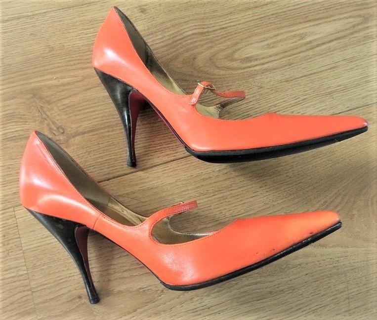 EMANUEL UNGARO Oranje Leren Pumps maat 36,5, Pumps, Oranje, Ophalen of Verzenden, Zo goed als nieuw