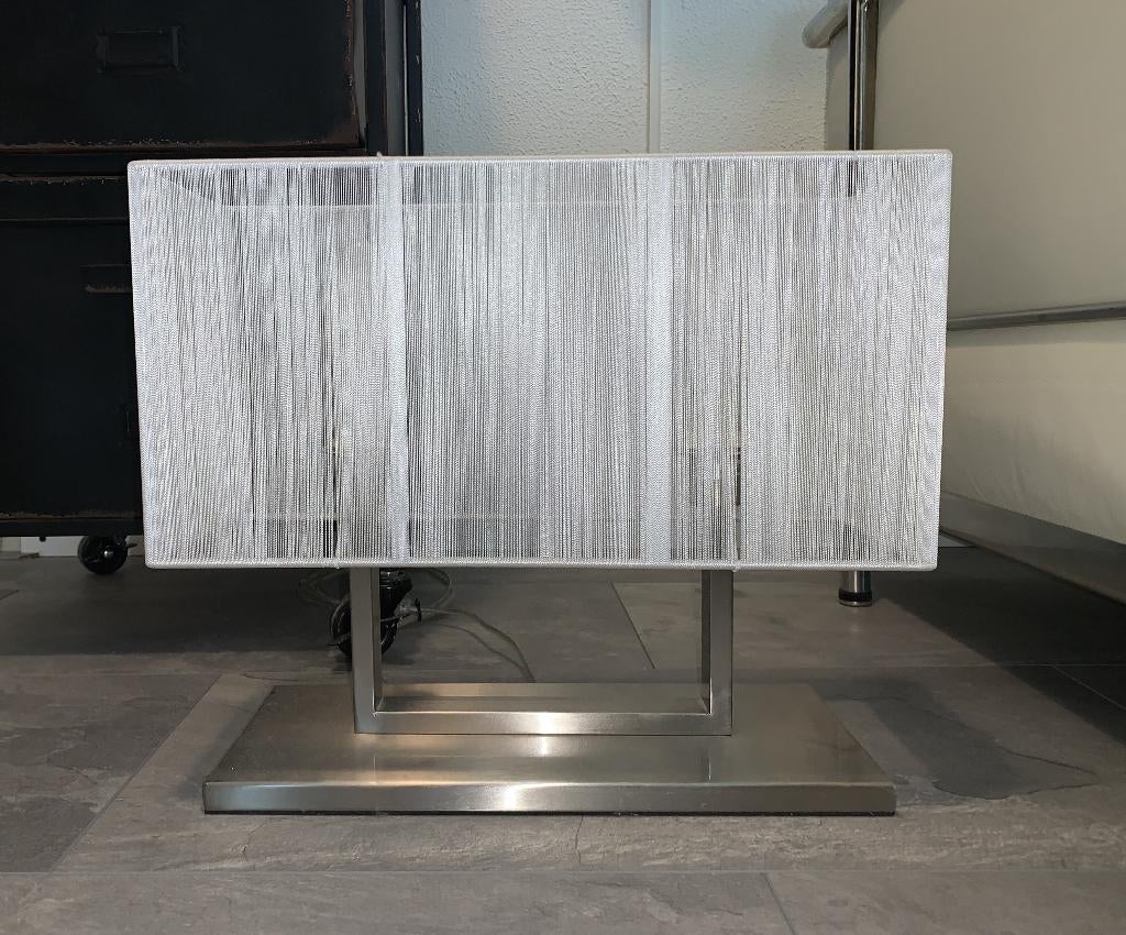 Zijlstra Tafellamp wit/geborsteld metaal i.z.g.st., Huis en Inrichting, Lampen | Tafellampen, Ophalen, Gebruikt, Overige materialen