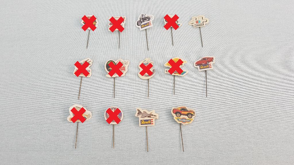 Diverse speldjes van oa. Revell, MicroMachines, Ophalen of Verzenden, Gebruikt, Merk, Speldje of Pin