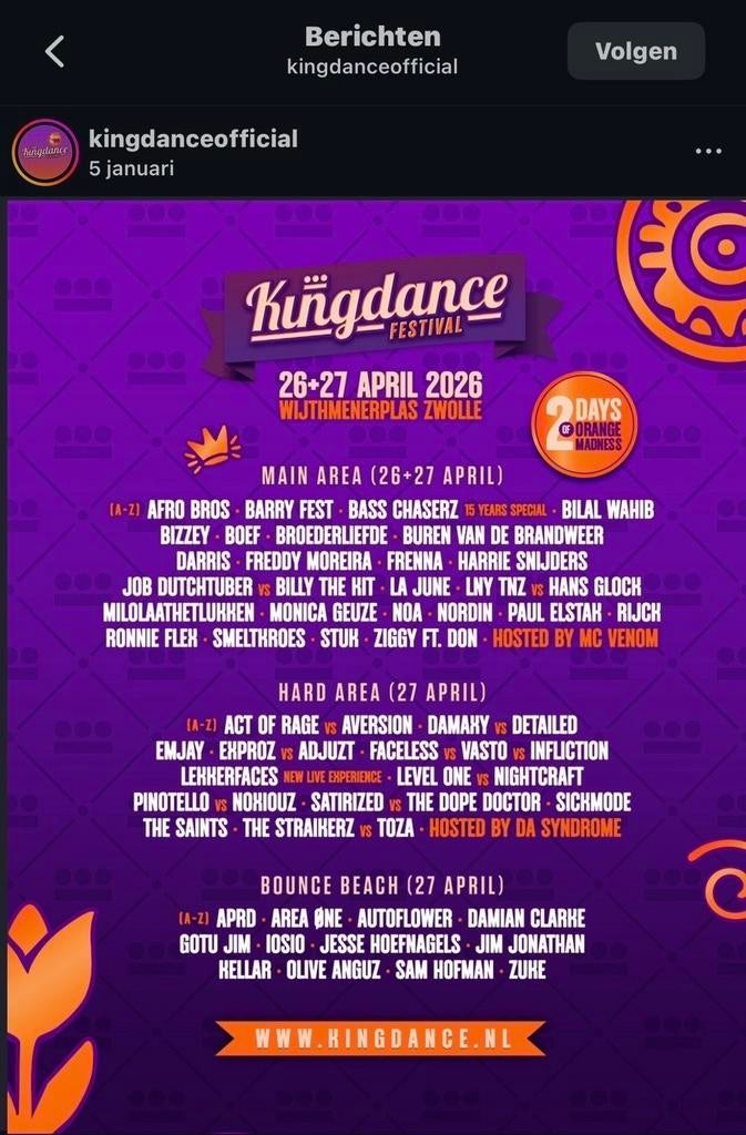 Kingdance, Eén persoon