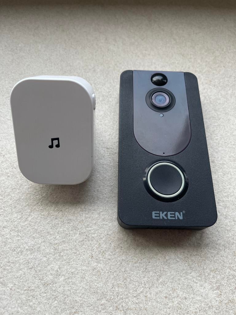 Eken slimme deurbel met frame en oplaadkabel, Ophalen of Verzenden, Nieuw, Buitencamera