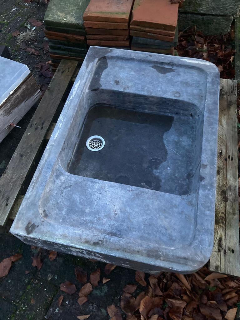 Hardstenen wasbak spoelbak, Ophalen, Gebruikt, Eigen makelij, Vrijstaand