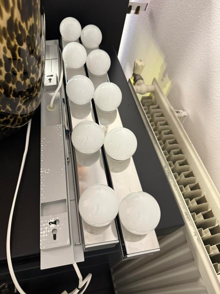 Visagie lampen 2 stuks inclusief spiegel, Ophalen, Zo goed als nieuw