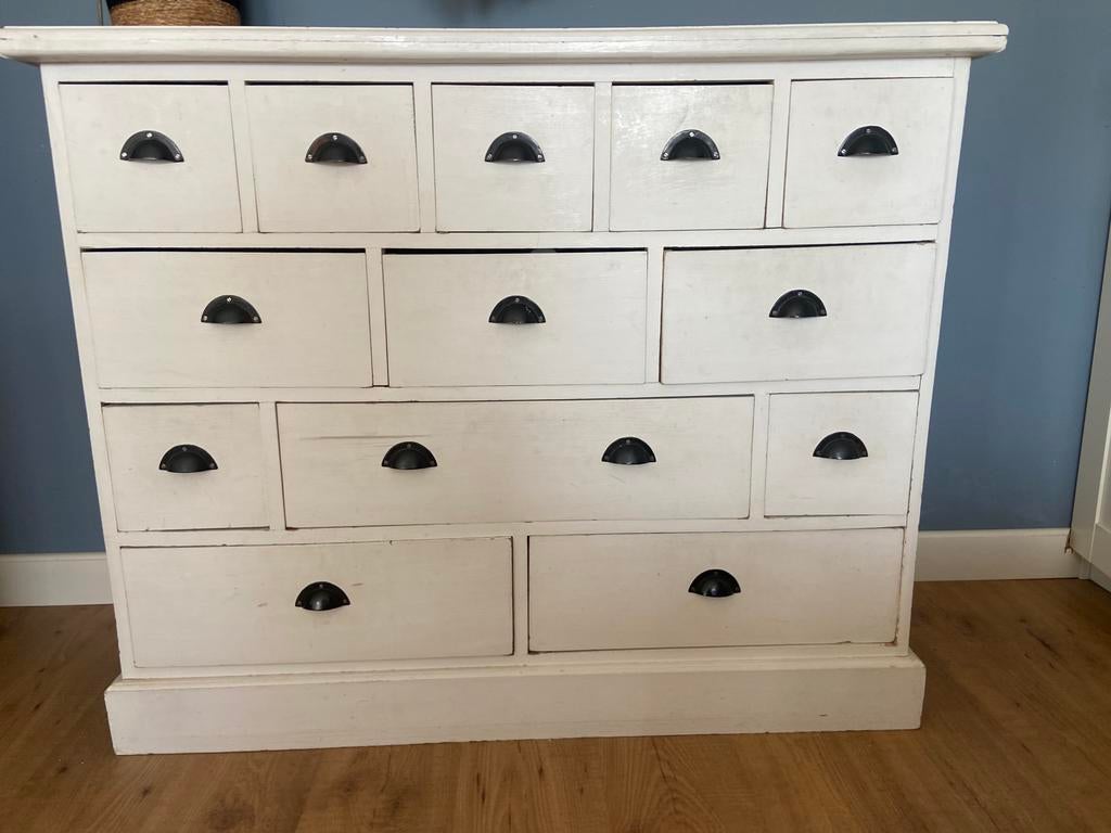 Ladekast/apothekerskast (Lifestyle Riviera Maison stijl), Ophalen, Gebruikt, 100 tot 150 cm, 5 laden of meer