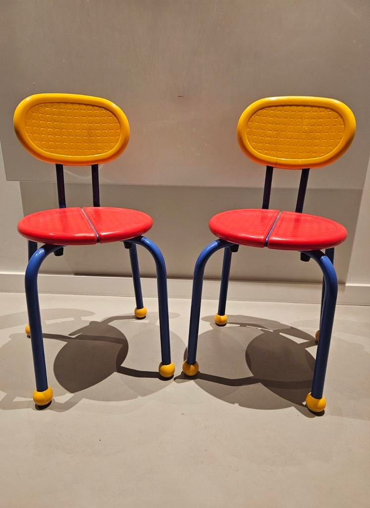 IKEA Stoel Knut & Marianne Hagberg Puzzle Memphis Stijl 80's, Ophalen of Verzenden, Wit, Metaal, Eén