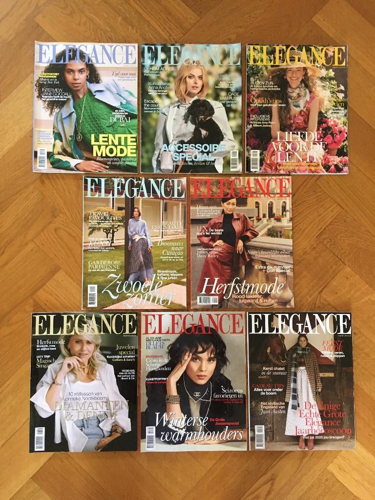 Complete jaargang 2024 tijdschrift Elegance (8 exemplaren), Ophalen of Verzenden, Zo goed als nieuw, Damesbladen