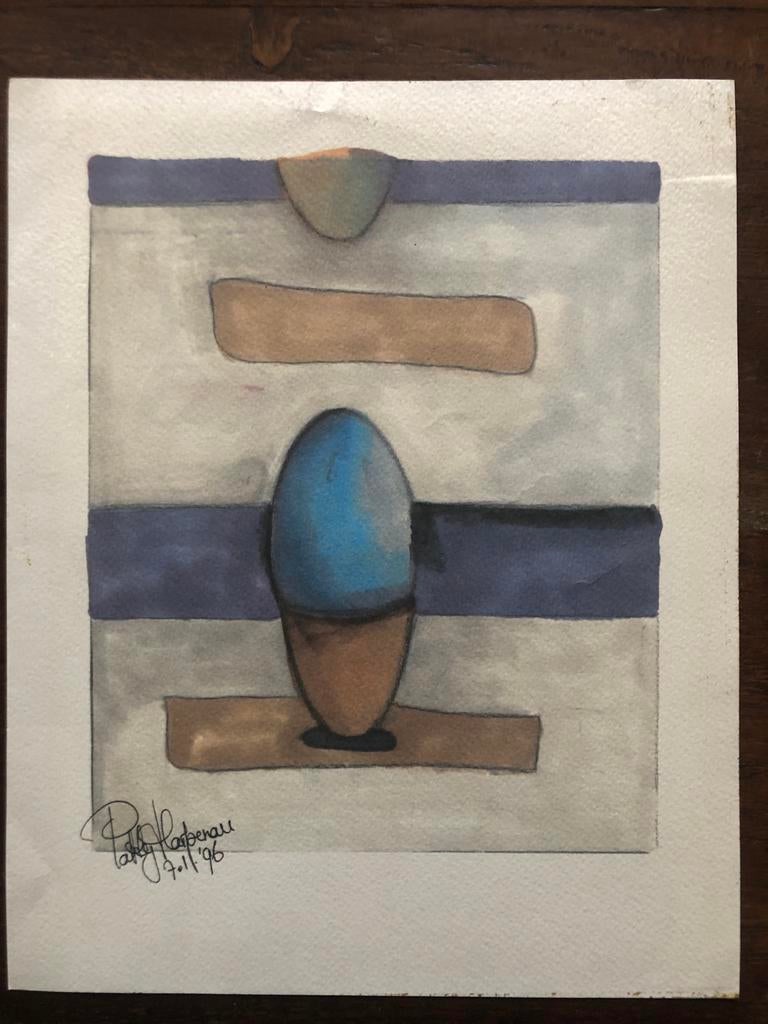 Abstract Aquarel uit 1996, Antiek en Kunst, Ophalen of Verzenden