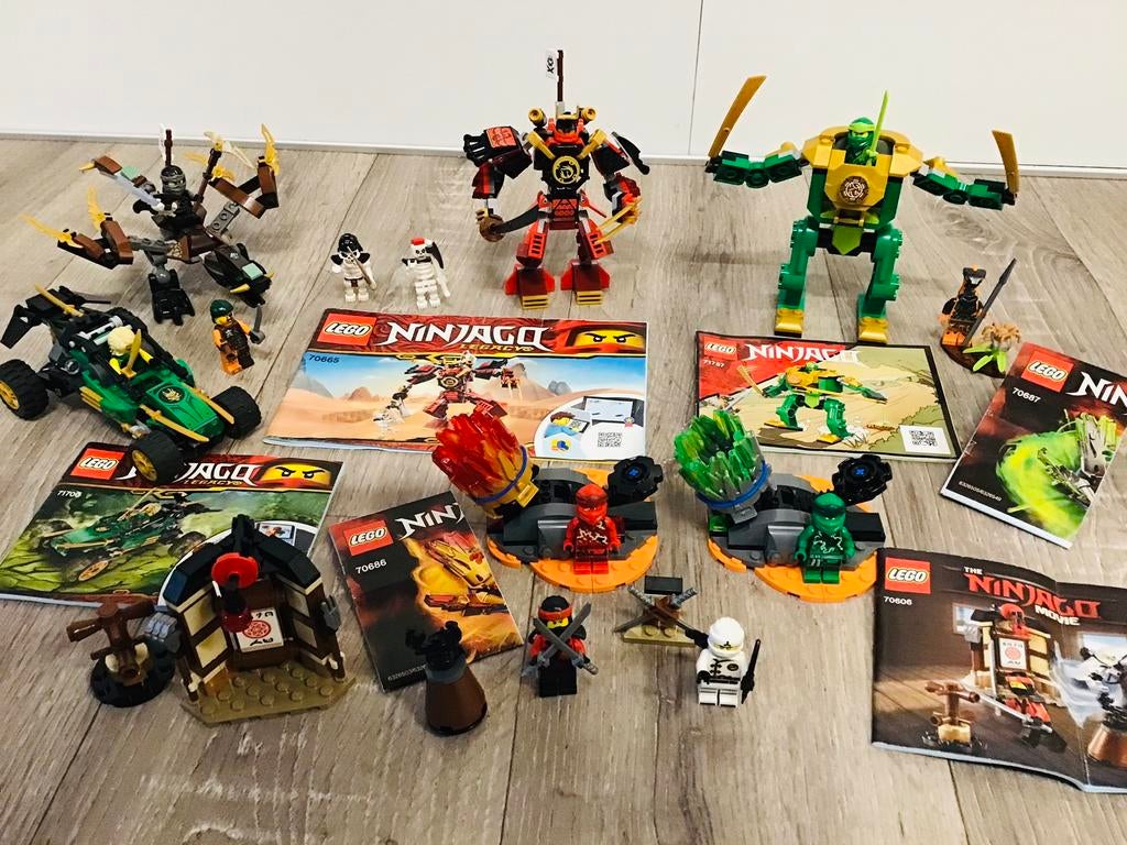 LEGO ninjago 6 sets, zie omschrijving, ZGAN., Ophalen of Verzenden, Zo goed als nieuw, Complete set, Lego