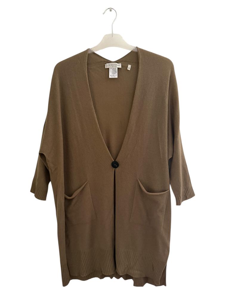 Le Tricot Perugia vest XS, Kleding | Dames, Bruin, Ophalen of Verzenden, Zo goed als nieuw, Lange mouw