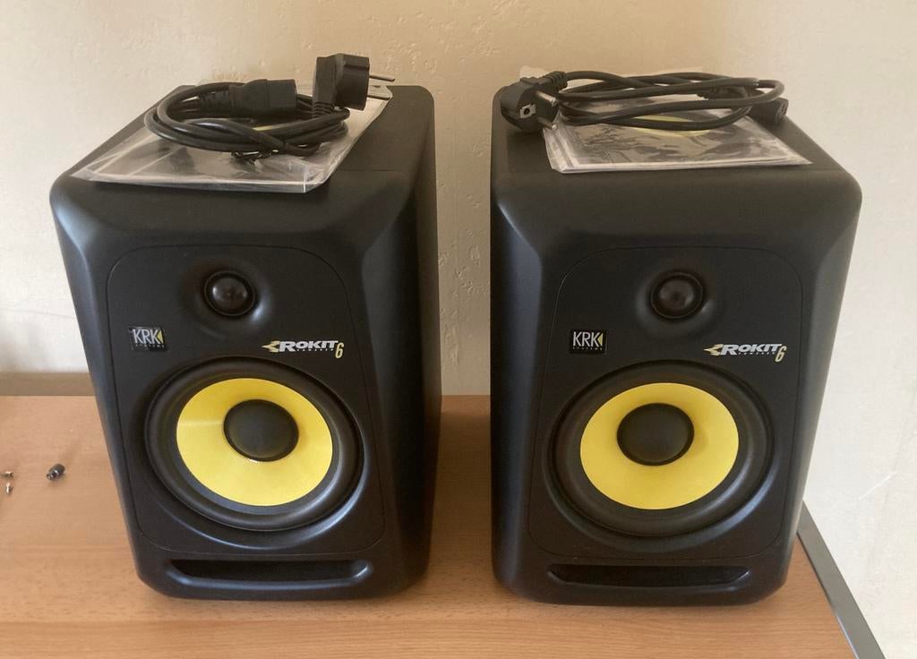 KRK Rokit 6 G3 Studio Monitoren (Paar), Zo goed als nieuw, 60 tot 120 watt, Front, Rear of Stereo speakers, Ophalen