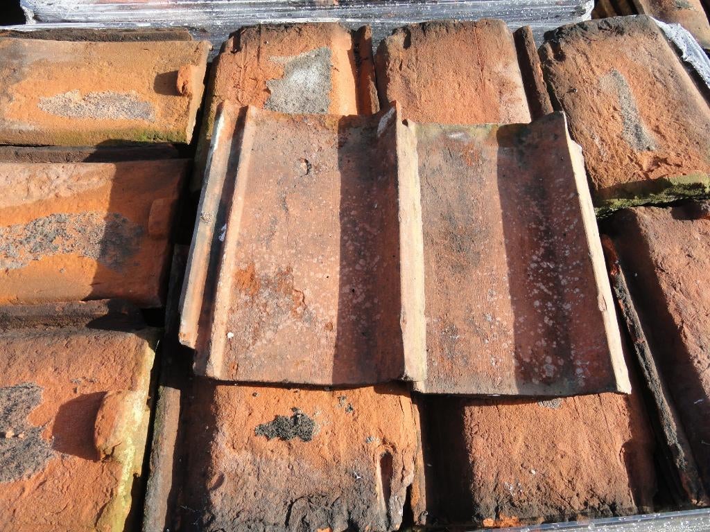 Vlakke / platte Friese dakpannen rood, gesmoord, geglazuurd, Overige materialen, Overige typen, Info@walstra.nl, Ophalen of Verzenden