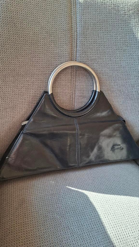 Elegante zwarte handtas Alessandro, Ophalen of Verzenden, Gebruikt, Zwart, Handtas