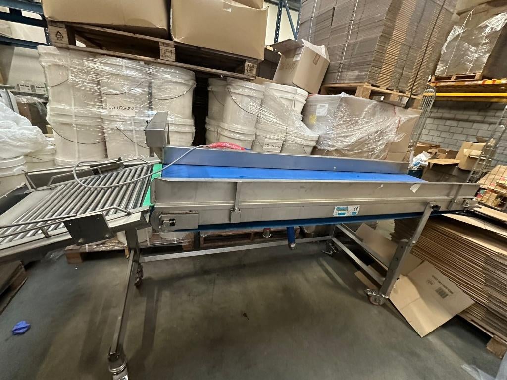 Groba Transportband RVS Food 200 CM Lang / 49 CM Breed, Zakelijke goederen, Machines en Bouw | Industrie en Techniek, Ophalen
