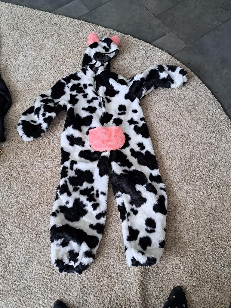 Koeienpak maat 128-134, Kinderen en Baby's, Carnavalskleding en Verkleedspullen, Zo goed als nieuw, Meisje, 122 t/m 128, Ophalen of Verzenden