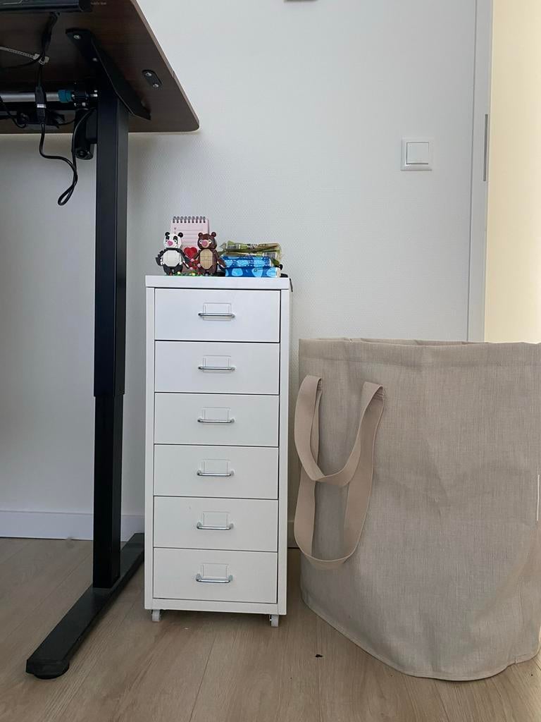 Vintage IKEA ladekast op wielen, Huis en Inrichting, Kasten | Ladekasten, Ophalen, Minder dan 50 cm, 5 laden of meer, Zo goed als nieuw