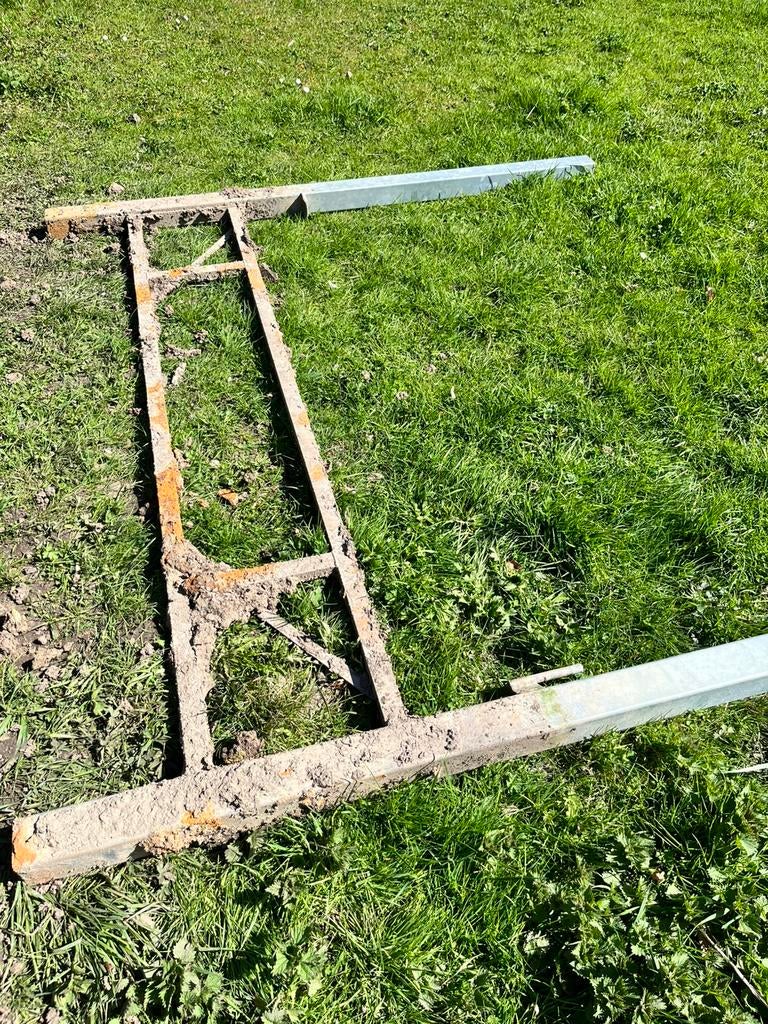 Weide hekwerk gegalvaniseerd, Ophalen of Verzenden, Zo goed als nieuw, IJzer, Spijlenhekwerk