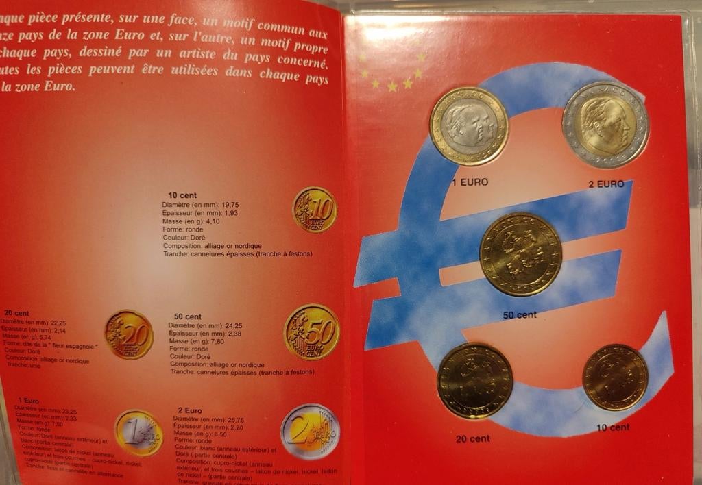 Monaco 10 ct t/m 2 euro 2002 UNC in Europocket, Ophalen of Verzenden, Monaco, Overige waardes, Setje