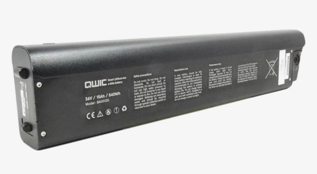 Gezocht: Qwic Premium accu BA00130 - 36V - 15 Ah - 540 Wh, Ophalen, Zo goed als nieuw, Qwic