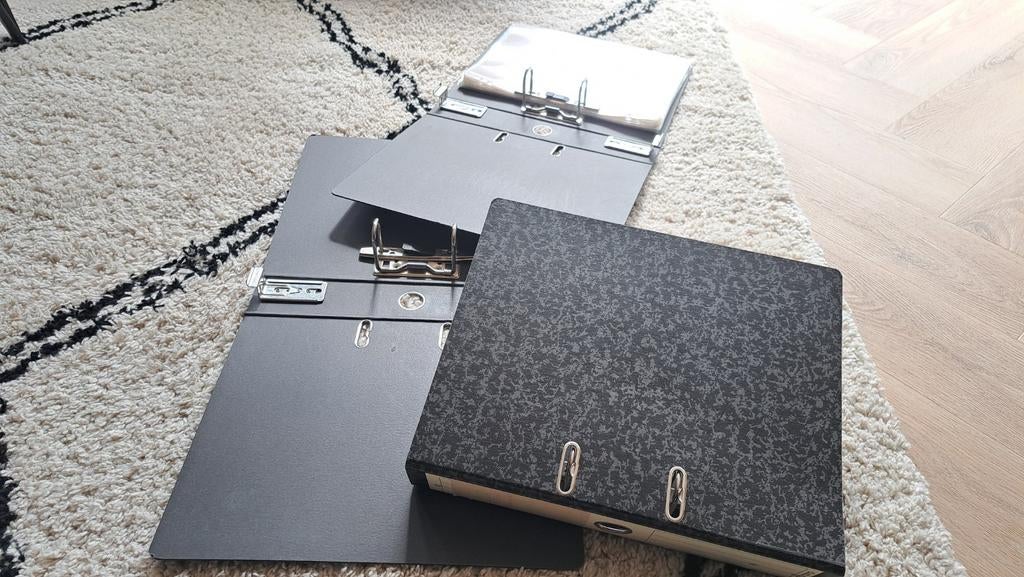 3 grijze ordners, Diversen, Ophalen, Gebruikt