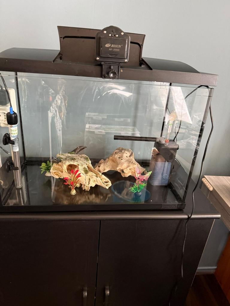 SuperFish aquarium, Ophalen, Gebruikt, Inclusief deksel, Gevuld zoetwateraquarium