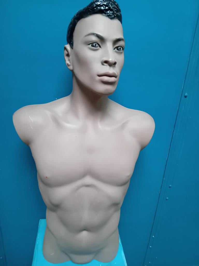 Gespierde mannen torso etalagepop 90cm hoog, Ophalen of Verzenden
