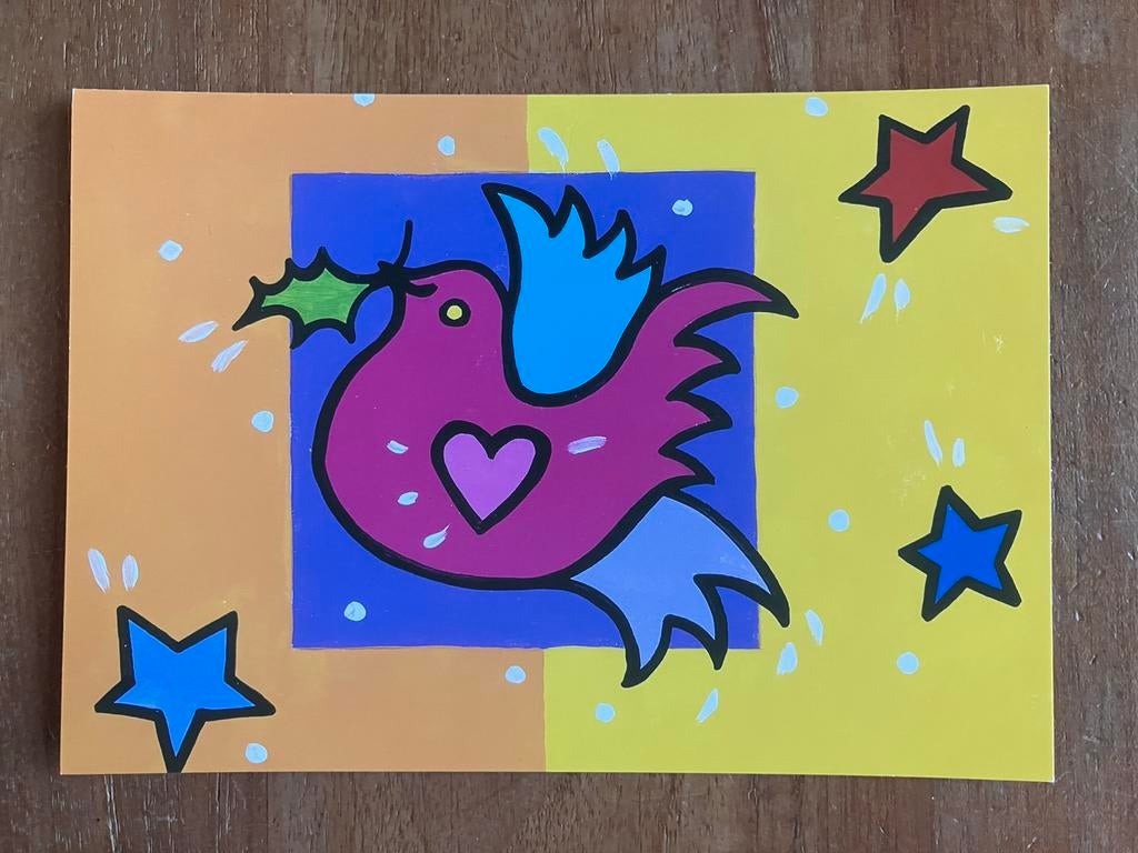 Shunyam. Vredesduif met hulst blaadje en sterren., Ophalen of Verzenden, Nieuw