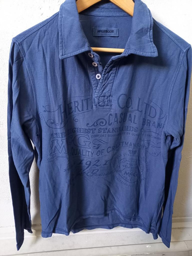 McGregor heren / jongens polo shirt met lange mouw maat S, Kleding | Heren, Polo's, Ophalen of Verzenden, Zo goed als nieuw, Maat 46 (S) of kleiner