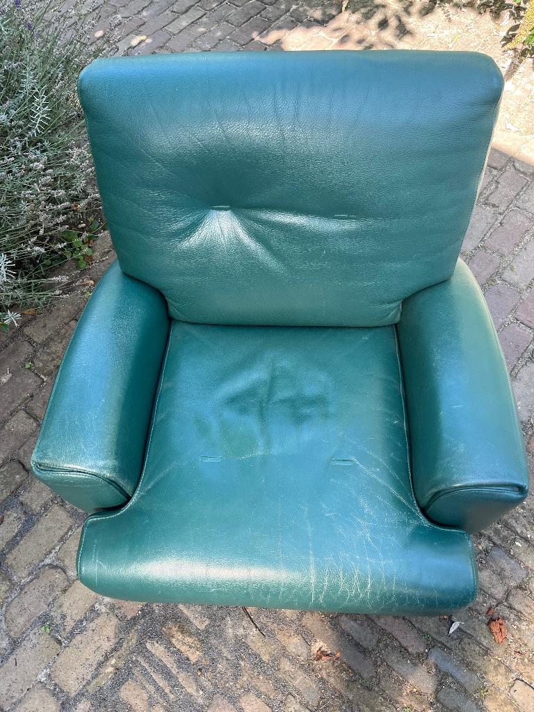 Leolux Hugo de Ruiter Bobo Rock and Roll Fauteuil leer, Ophalen, 75 tot 100 cm, Leer, Zo goed als nieuw