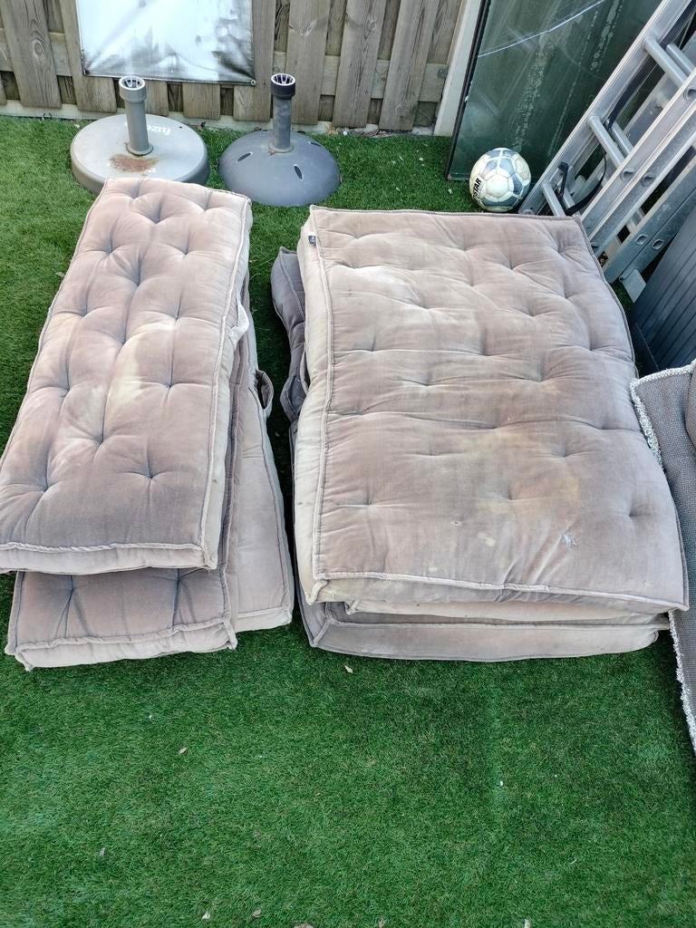 Palletkussens grijs, Tuin en Terras, Tuinmeubel-accessoires, Ophalen, Gebruikt