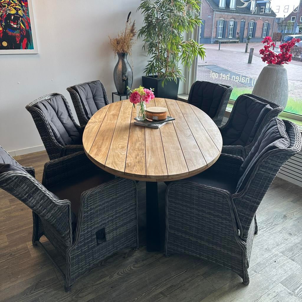 Tuinset met 6 Verstelbare Stoelen ️, Verzenden, ., Teakhout, ZENQ