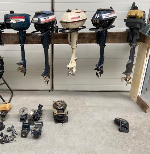 Onderdelen kleine Yamaha 2-takt, Watersport en Boten, Bootonderdelen, Ophalen, Gebruikt, Motor en Techniek, Motorboot