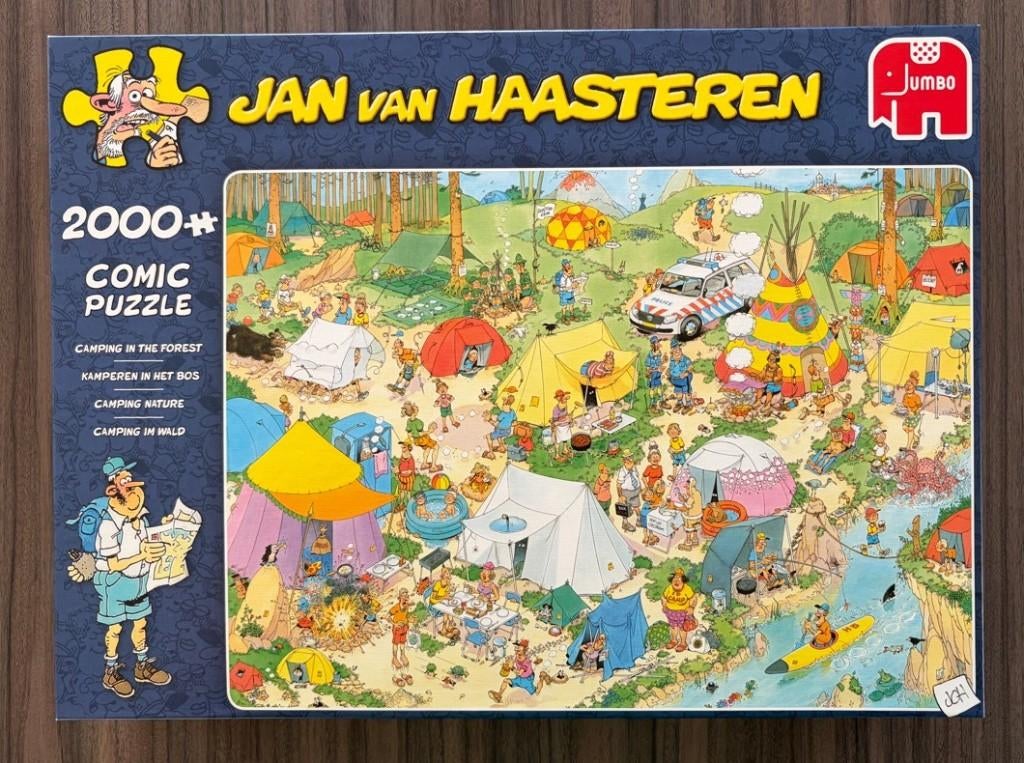 Jan  van Haasteren - Kamperen in het Bos - 2000 stukjes, Ophalen of Verzenden, Meer dan 1500 stukjes, Zo goed als nieuw