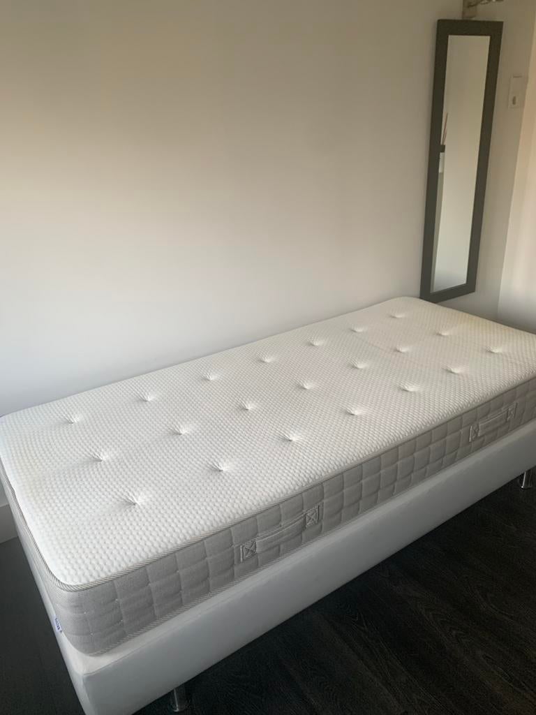 Ikea - 1 pers bed - sultan - hesseng - boxspring, Ophalen, 90 cm, Eenpersoons, Zo goed als nieuw