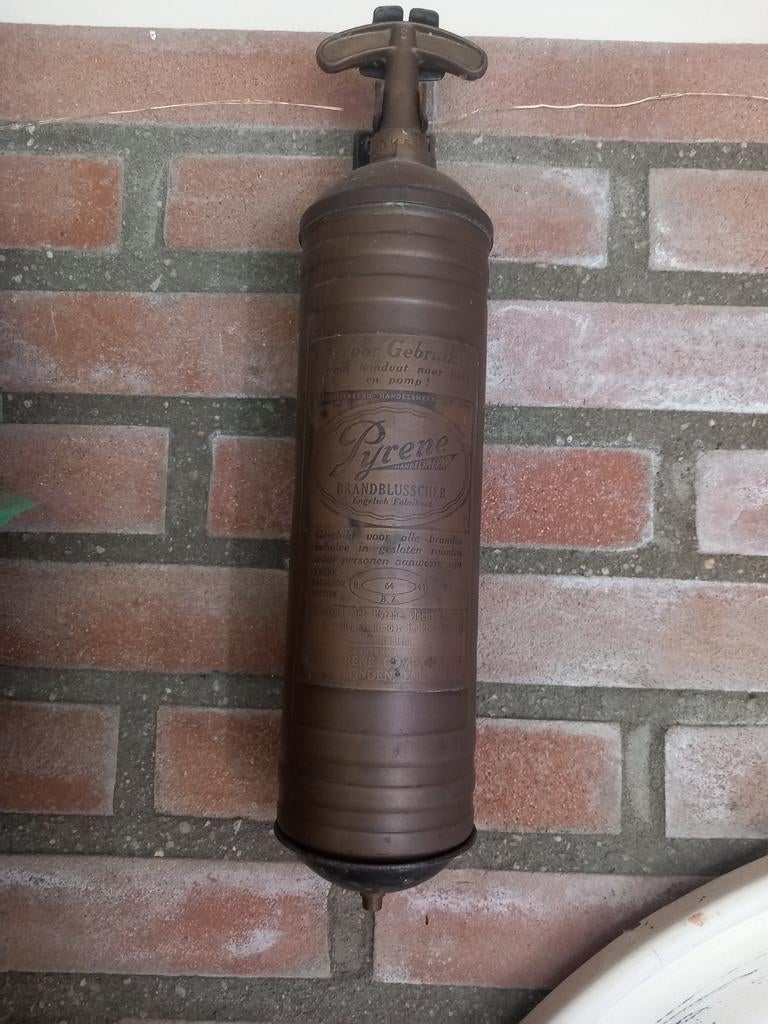 Vintage koperen brandblusser Pyrene, Ophalen of Verzenden