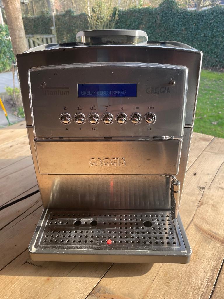 D938 Gaggia Titanium Espresso Machine Defect SUP027YDR, Ophalen, Espresso apparaat, Niet werkend, 4 tot 10 kopjes
