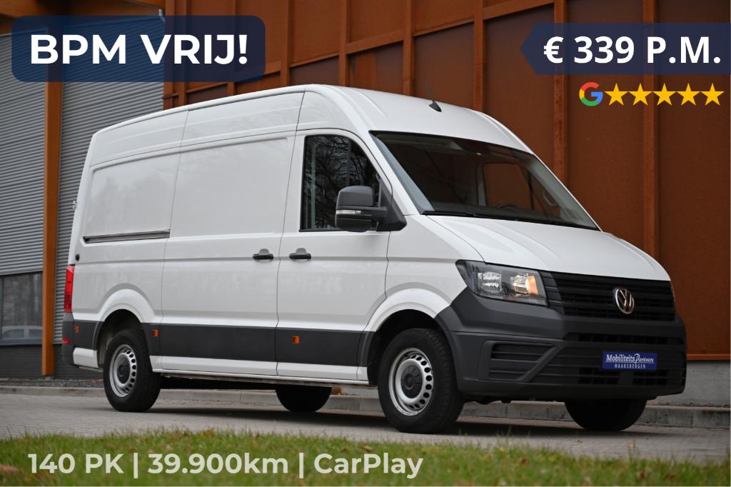 Volkswagen Crafter 2.0TDI L3H3 140PK CarPlay 39000km|3000KG, Voorwielaandrijving, Stof, 4 cilinders, Volkswagen