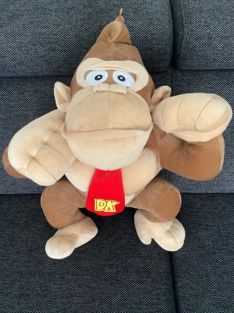 Grote donkey kong pluche knuffel 50 cm! Super mario zgaNIEUW, Ophalen of Verzenden, Zo goed als nieuw, Overige typen